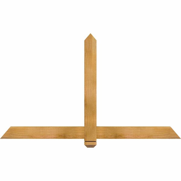 Ekena Millwork Eugene Rough Sawn Timber Gable Bracket, Western Red Cedar, 60"W x 35"H x 2"D x 4"F, 14/12 Pitch GBW060X35X0204EUG00RWR - main
